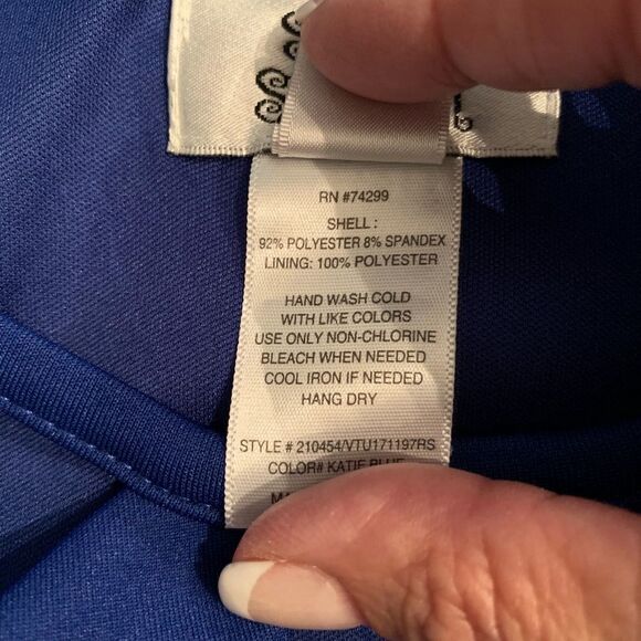 Mini Blue Keyhole Tunic Design Dress size L - Picture 8 of 8